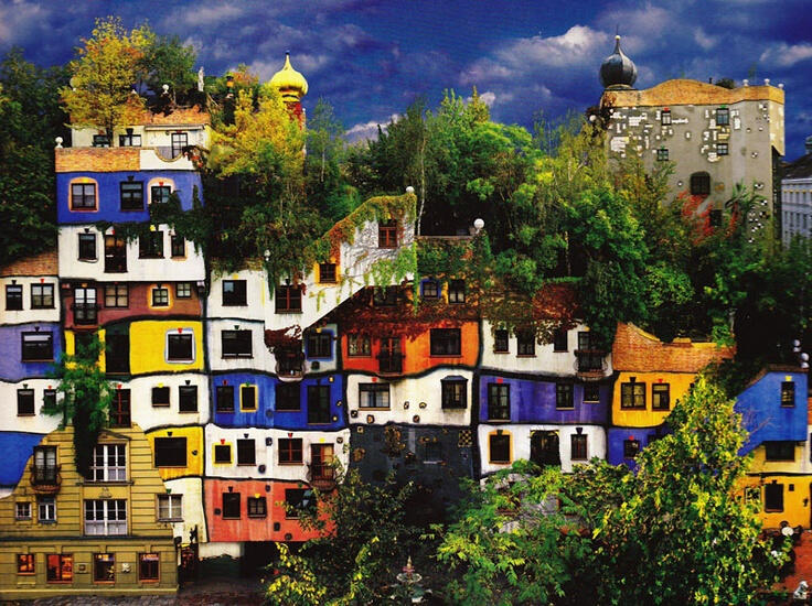 Hundertwassen roof gardens