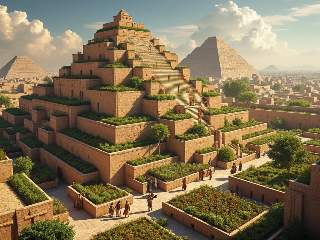The hanging gardens of Babylon - AI generation